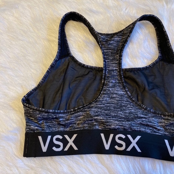 VSX Sport Victoria’s Secret Sports Bra Womens Size Large Gray Wireless Racerback - Picture 5 of 6